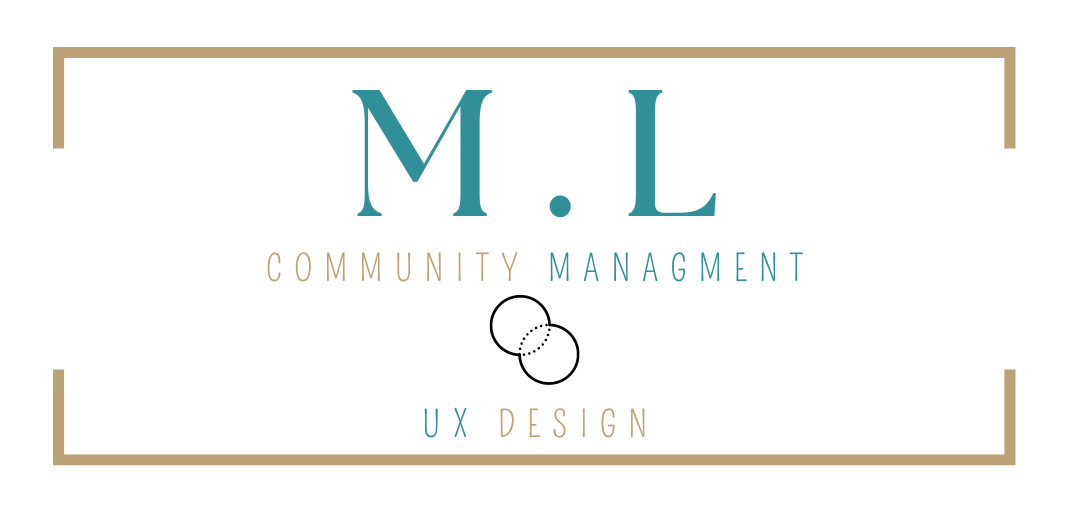 Logo M.L Community Manager UX Design